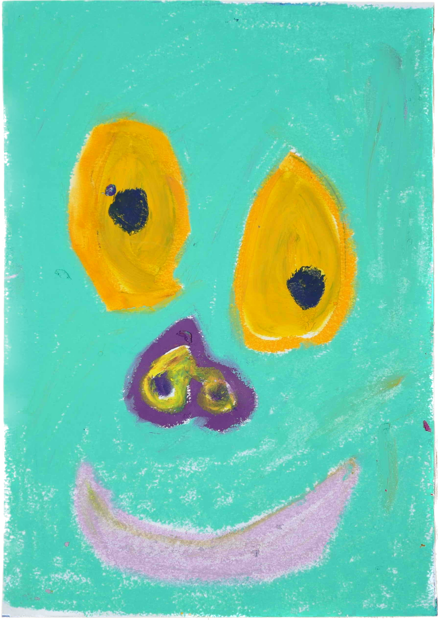 "Lenfantvivant luminous abstract art" "Spectrum soul in vibrant pastels" "Sauna Fusion Series abstract face" "Contemporary radiant abstract artwork" "Luminous stare in expressive art form"