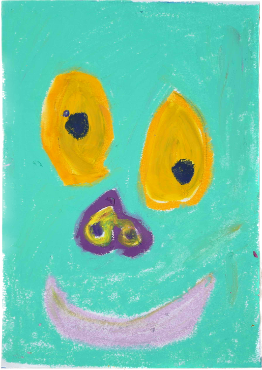 "Lenfantvivant luminous abstract art" "Spectrum soul in vibrant pastels" "Sauna Fusion Series abstract face" "Contemporary radiant abstract artwork" "Luminous stare in expressive art form"