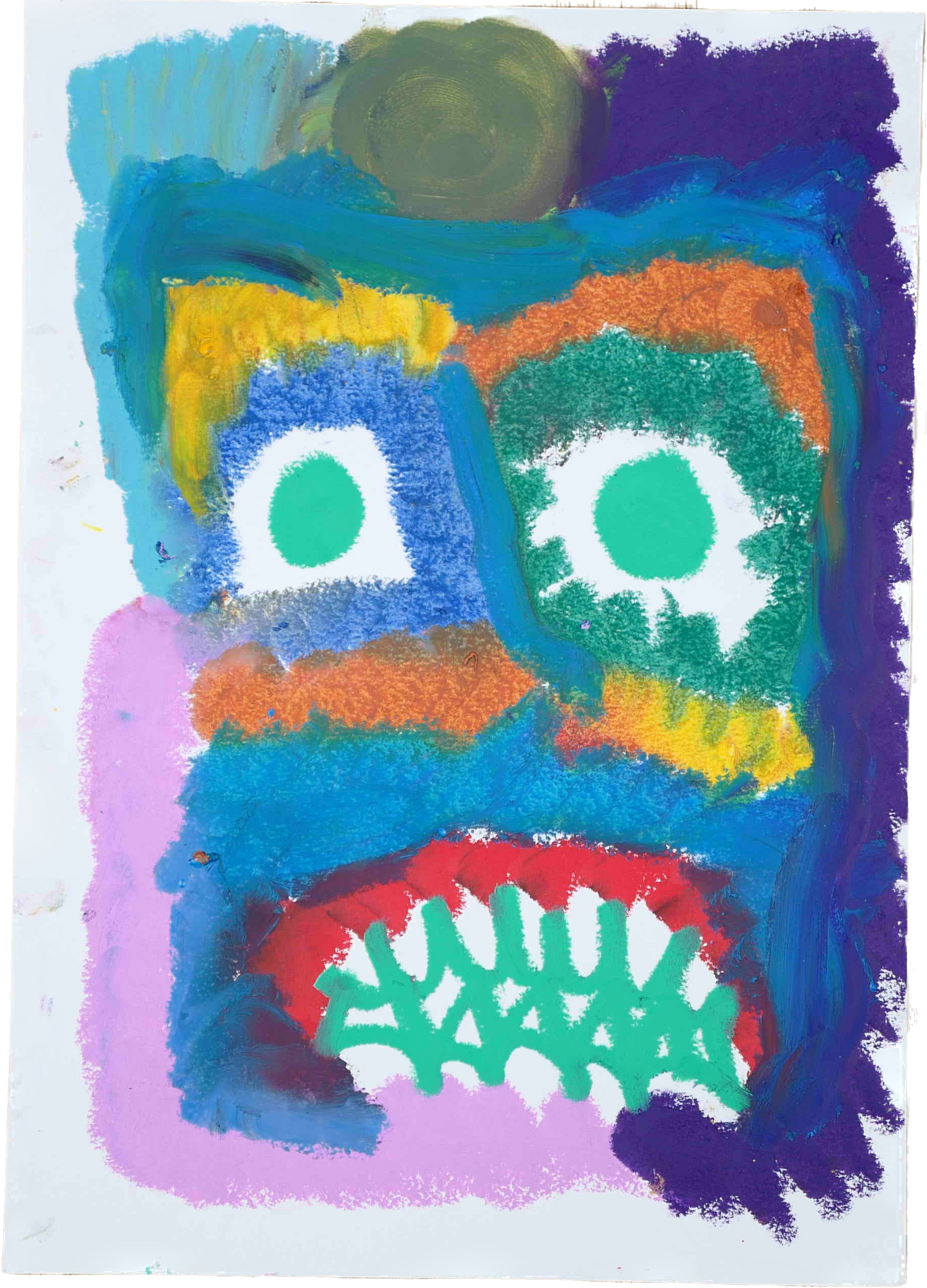 "Lenfantvivant vibrant abstract art" "Colorful abstract oil pastel artwork" "Abstract expressionism in Sauna Fusion Art" "Dynamic color mosaic abstract painting" "Contemporary non-figurative art piece"