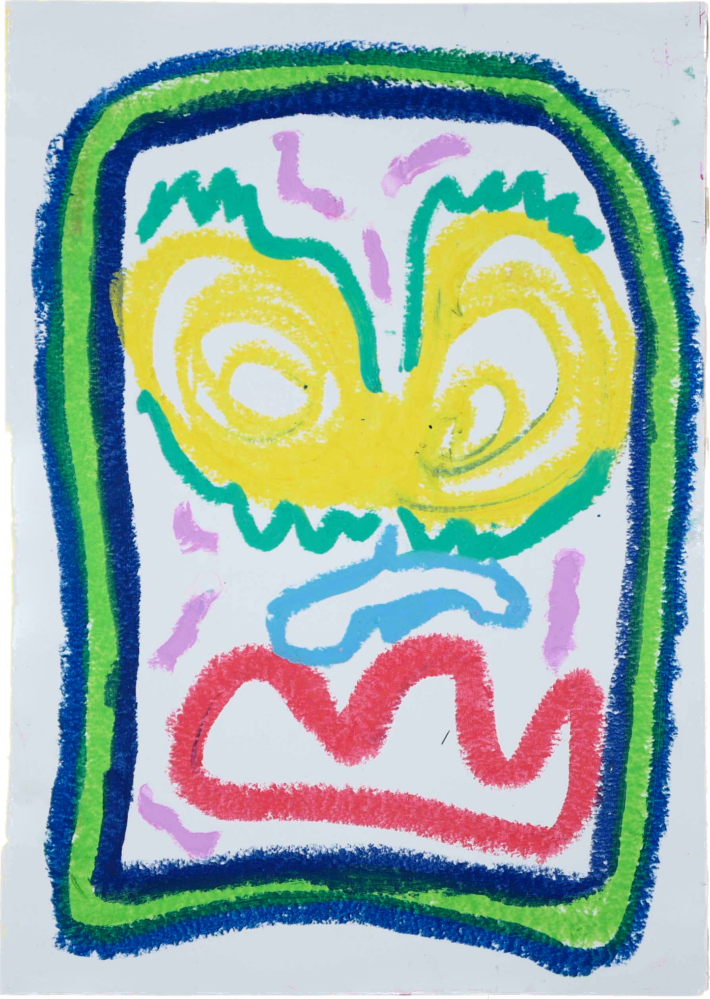 "Lenfantvivant abstract oil pastel expression" "Sauna Fusion Art with vibrant color palette" "Ebullient Spectrum abstract artwork" "Abstract art with radiant outlines by Lenfantvivant" "Colorful nonrepresentational art on paper"