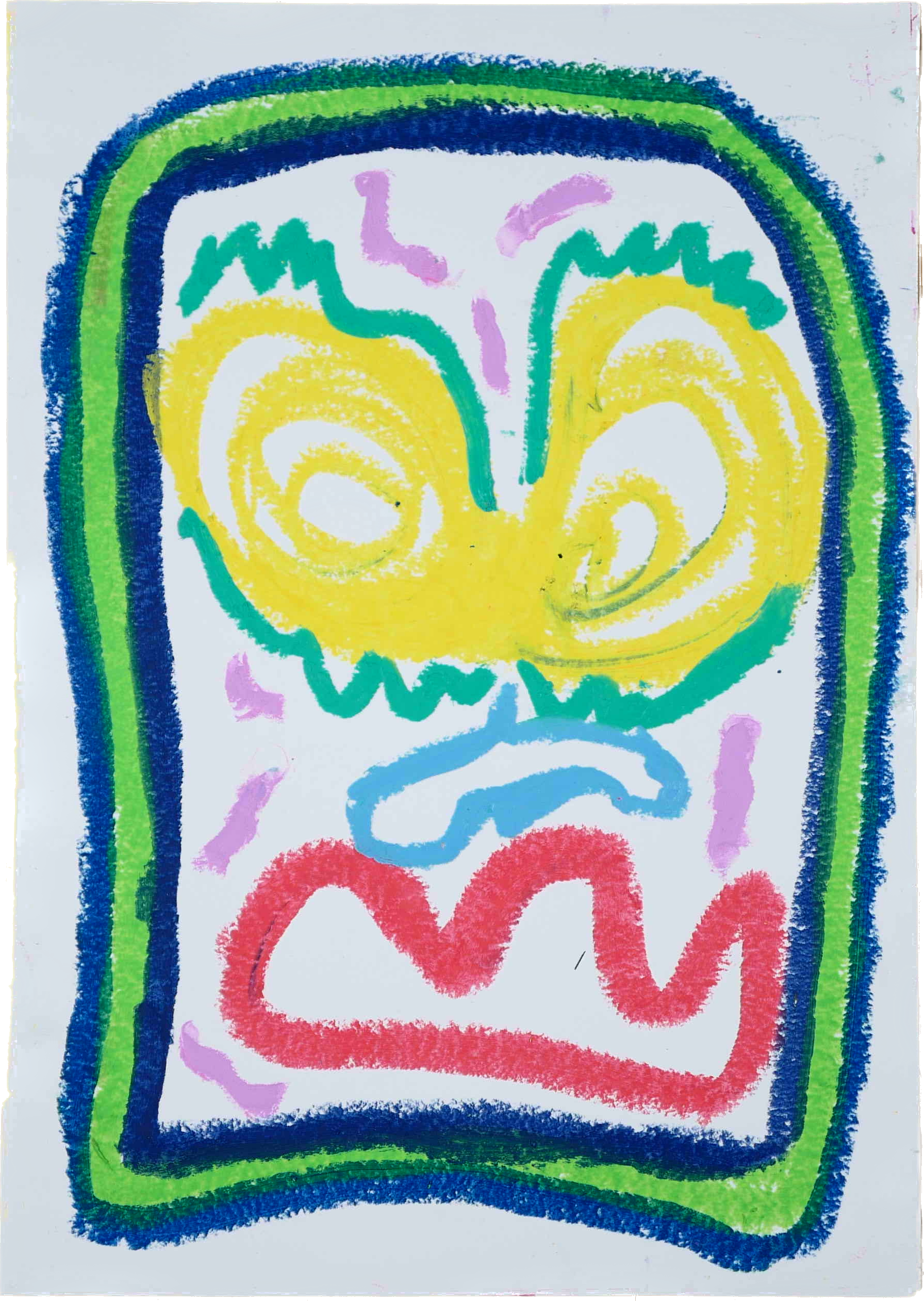 "Lenfantvivant abstract oil pastel expression" "Sauna Fusion Art with vibrant color palette" "Ebullient Spectrum abstract artwork" "Abstract art with radiant outlines by Lenfantvivant" "Colorful nonrepresentational art on paper"