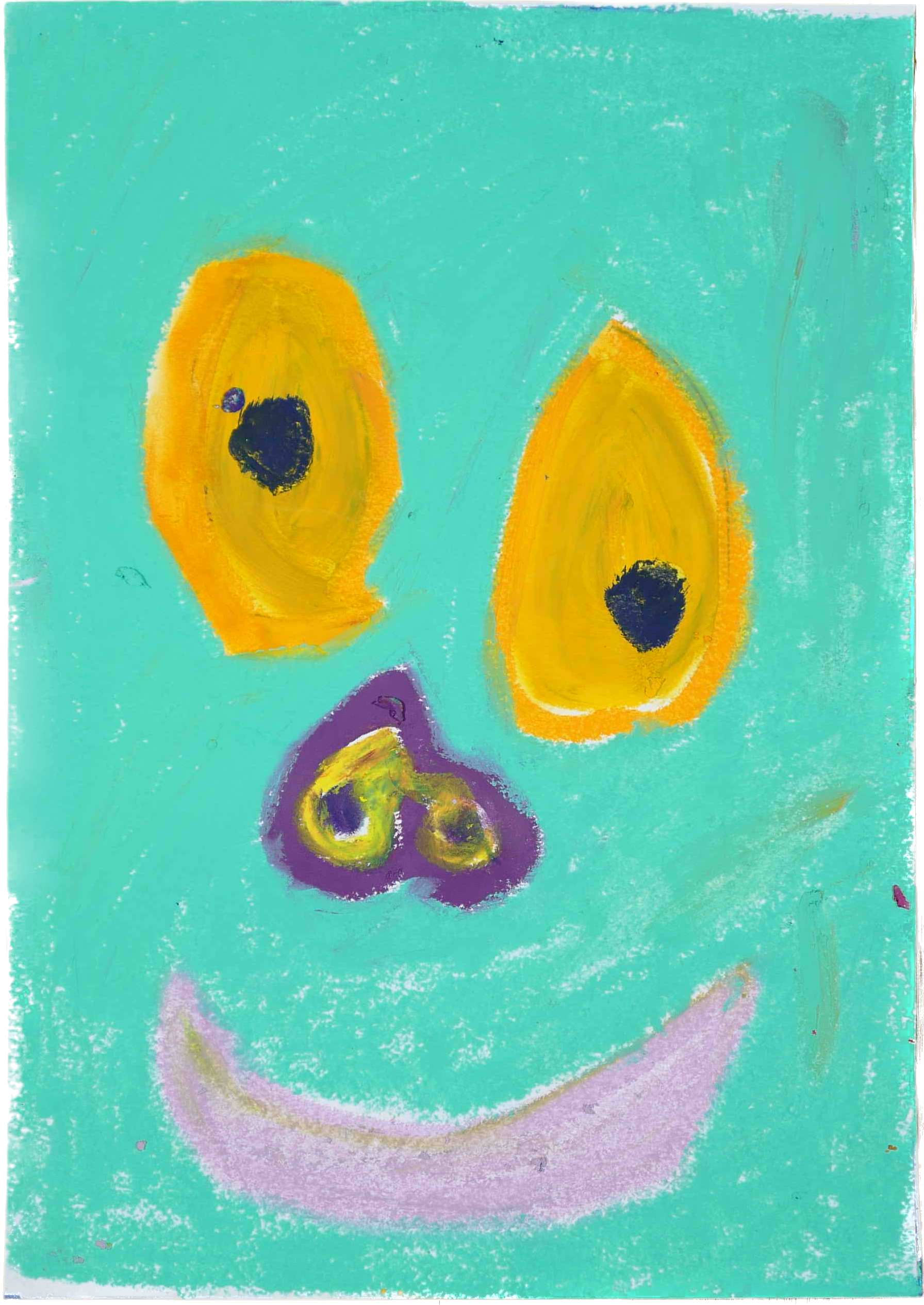 "Lenfantvivant luminous abstract art" "Spectrum soul in vibrant pastels" "Sauna Fusion Series abstract face" "Contemporary radiant abstract artwork" "Luminous stare in expressive art form"