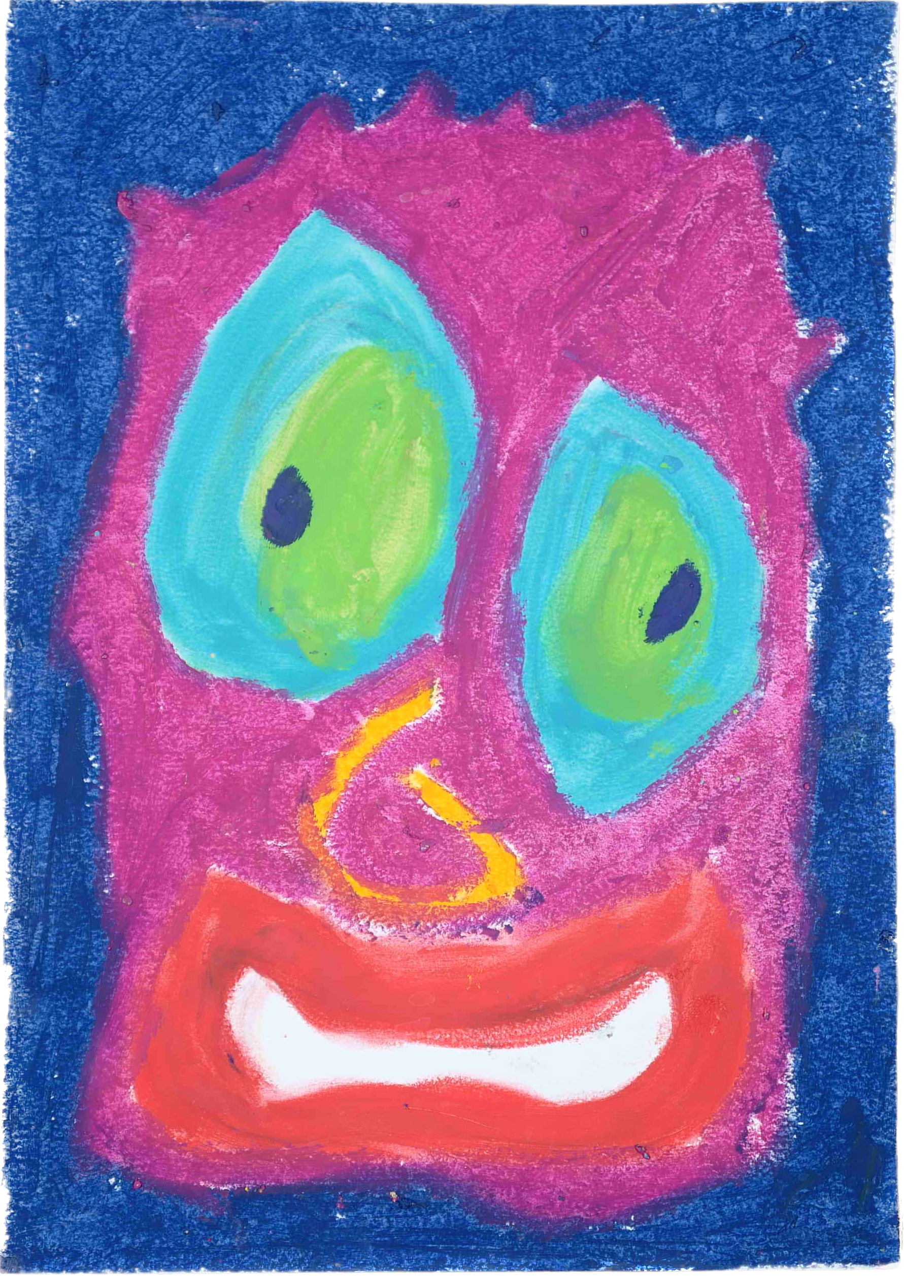 "Lenfantvivant abstract jubilant face" "Chromatic mirth in pastel art" "Abstract persona in vivid colors" "Sauna Fusion art by Lenfantvivant" "Energetic abstract expressionism artwork"