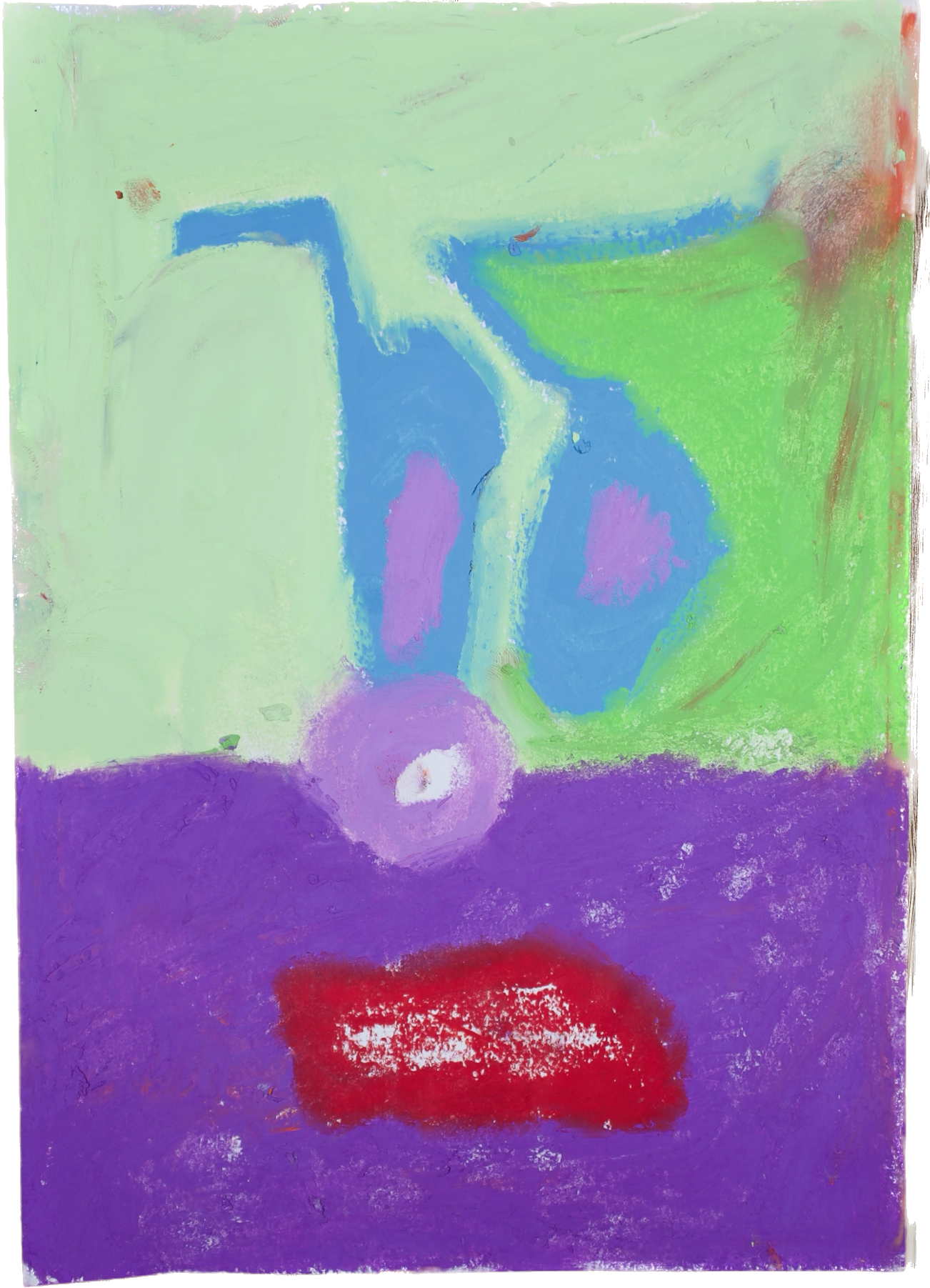 Lenfantvivant modernist abstract artwork" "Sauna Fusion No. 112 with surreal influences" "Contemporary abstraction in vibrant colors" "Expressionist art piece by Lenfantvivant" "Color field exploration on paper by Lenfantvivant"