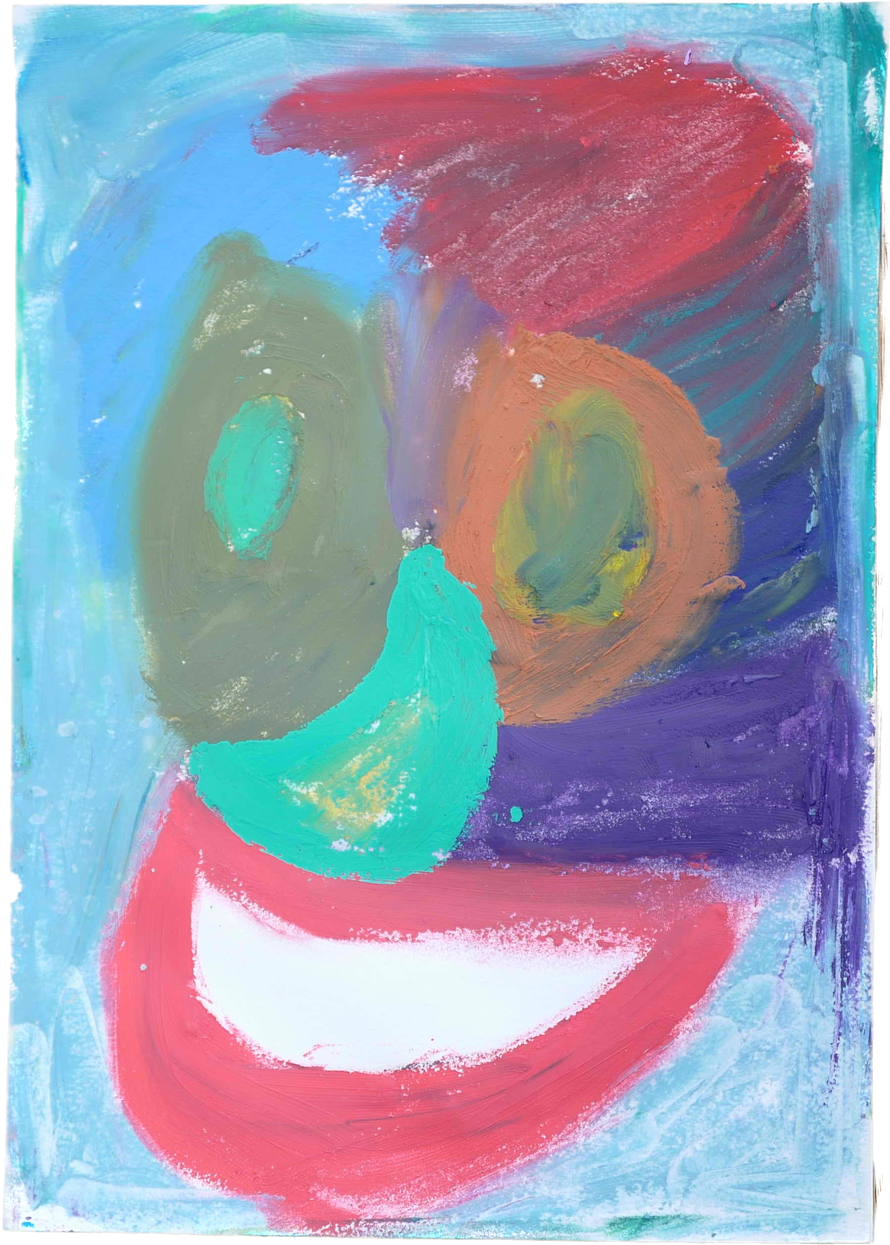 "Lenfantvivant abstract color harmony" "Oil pastel spectrum abstraction" "Vibrant Sauna Fusion Art piece" "Abstract art with central crimson accent" "Lenfantvivant No. 151 dynamic colors"