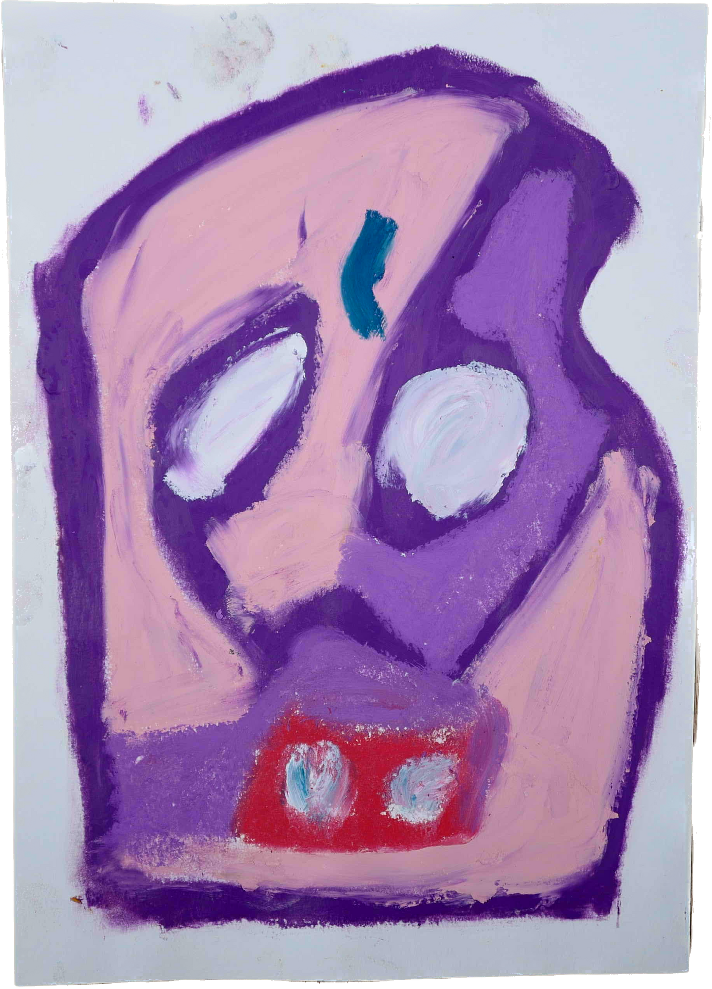 "Lenfantvivant abstract portrait in purple hues" "Expressionist-inspired Sauna Fusion artwork" "Modern abstract visage by Lenfantvivant" "Emotive facial expression in contemporary art" "Lenfantvivant's introspective piece No. 116"