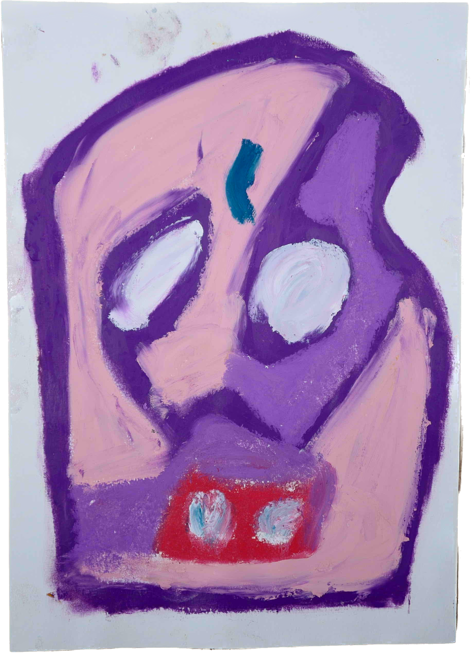 "Lenfantvivant abstract portrait in purple hues" "Expressionist-inspired Sauna Fusion artwork" "Modern abstract visage by Lenfantvivant" "Emotive facial expression in contemporary art" "Lenfantvivant's introspective piece No. 116"